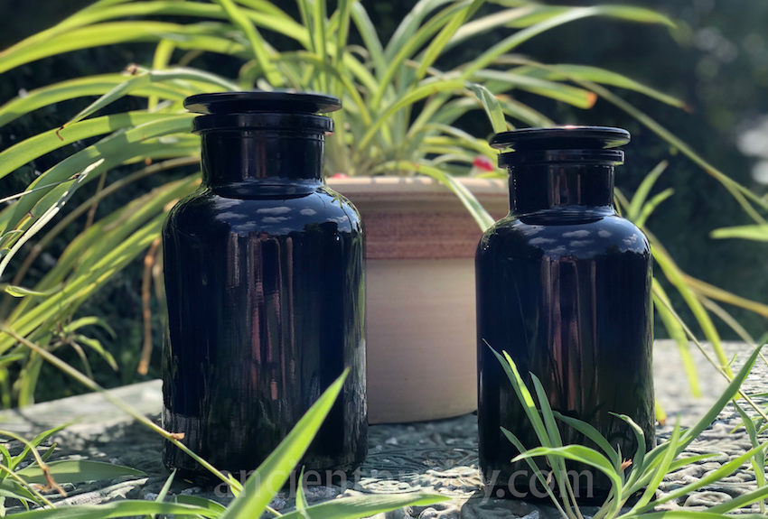 miron dark violet glass apothecary jars UK best storage