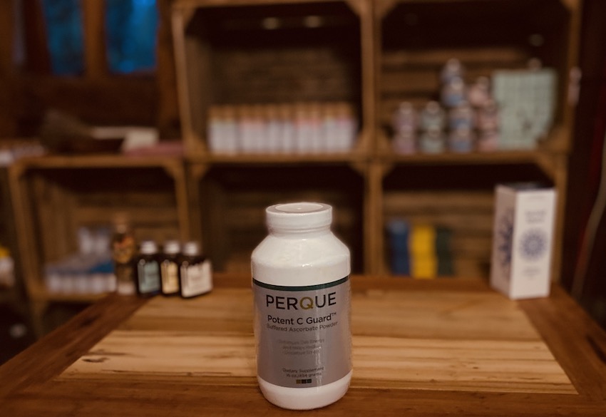 perque UK Potent C PERQUE Potent C Guard enhances hormone production and function as needed, and helps the body to adapt better. In addition, it is important to take the amount of ascorbate needed to keep an adequate supply in the cells. 