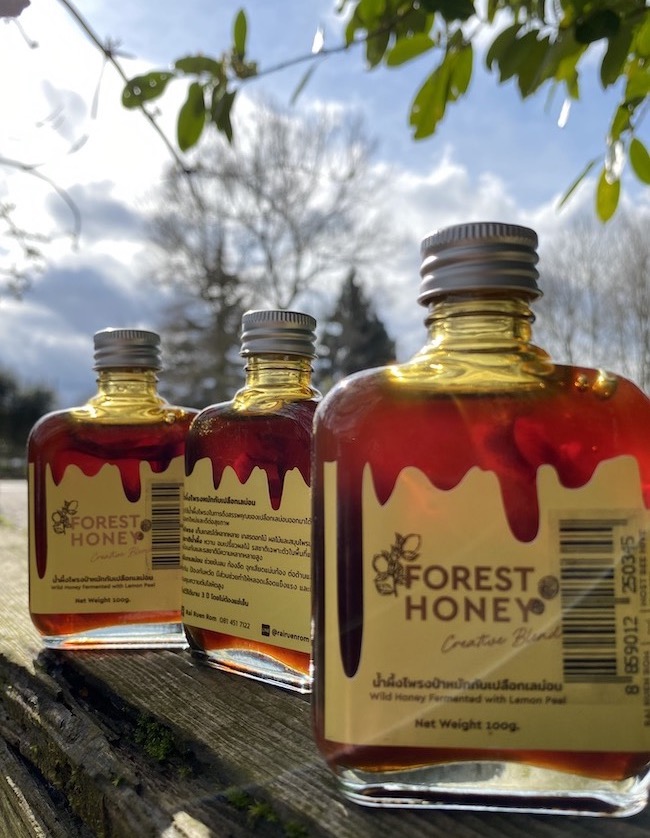 honey from Thailand wild forest fermented with Lemon peel