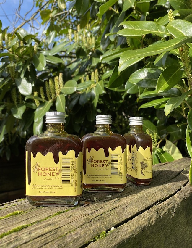 organic forest honey from Thailand wild forest fermented with Lemon peel