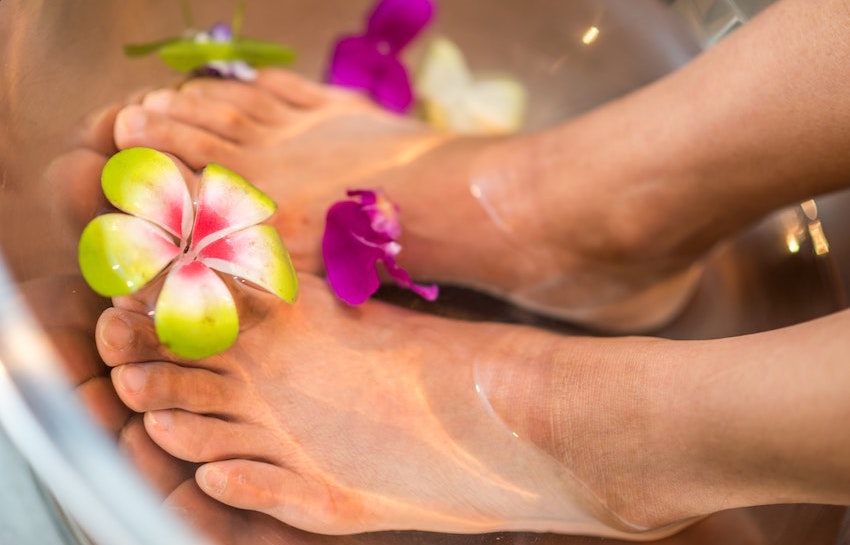 herbal foot bath scrub natural