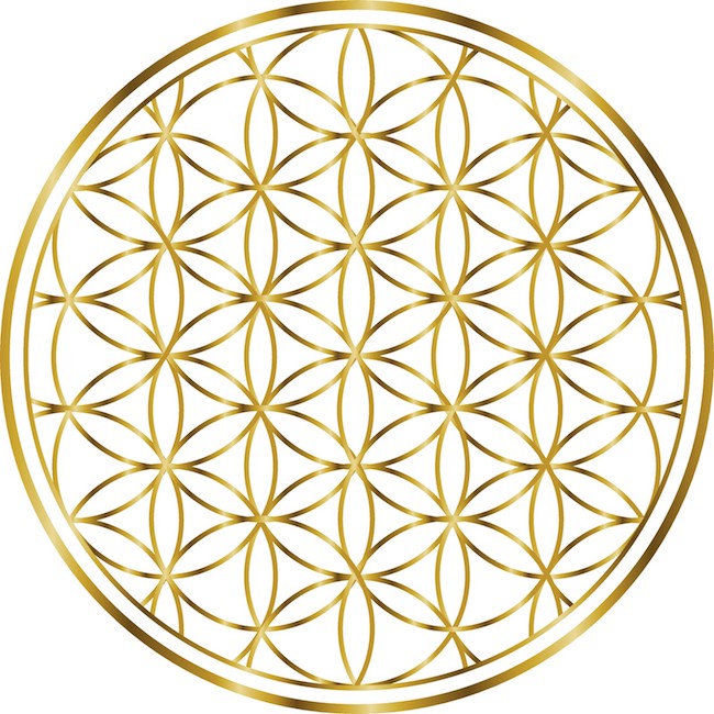 Carafe Golden Alladin Flower Of Life Natures Design Ancient Purity